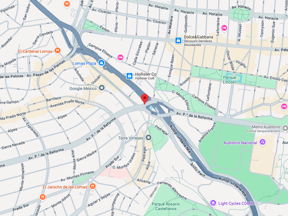 Google Maps Av. Paseo de la Reforma 115, Desp. 2302 Col. Lomas de Chapultepec 11000 Mexico City Mexico, D.F. 