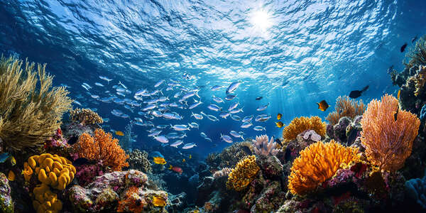 Fish School Coral Reef